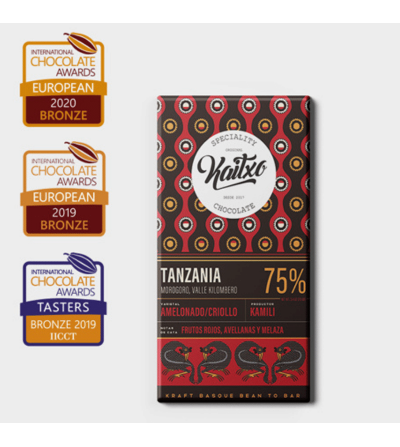 Chocolate de TANZANIA. MOROGORO, VALLE KILOMBERO 75%